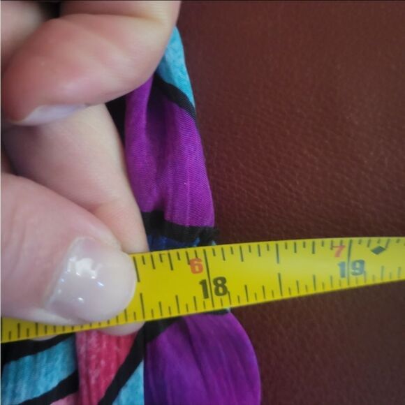 Vintage Cami Petites Multicolor Abstract Pattern Dress - Picture 15 of 16